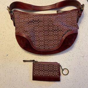 Coach Shoulder Bag & Matching Change Purse